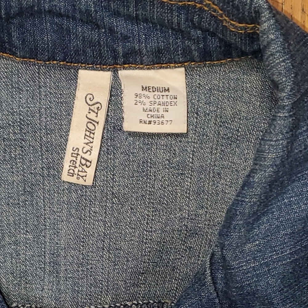 St. John's Bay Stretch Blue Jean Jacket - Picture 2 of 9